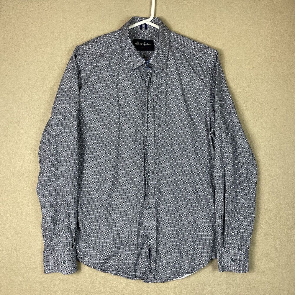 Robert Graham Shirt Mens Extra Large Gray‎ Long Sleeve Button Up Adult